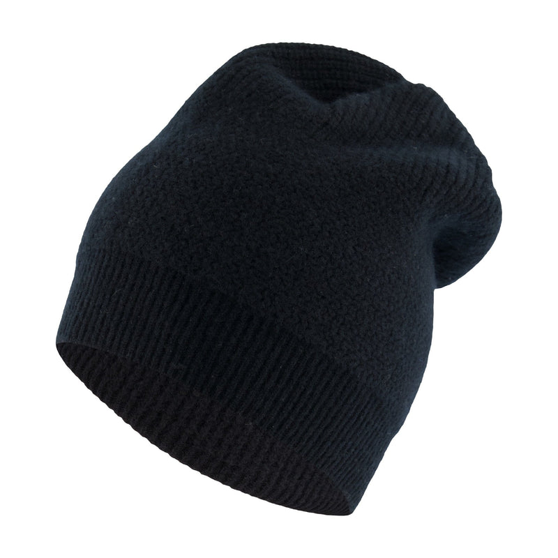 Altesse Cashmere best women's cashmere black beanie hat