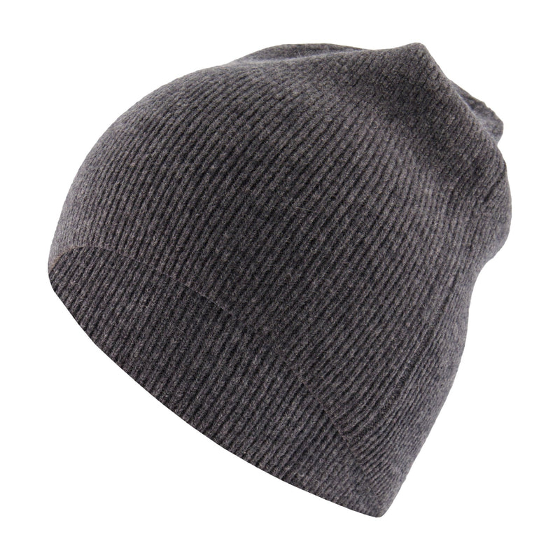 Altesse Cashmere best men's cashmere charcoal grey beanie hat