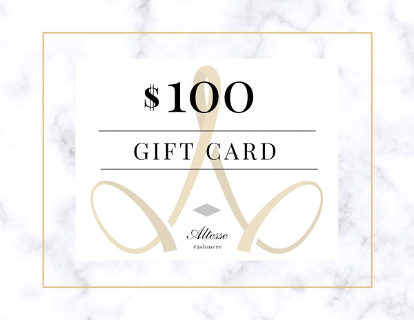 Altesse Cashmere best men's and women's cashmere $100 gift card