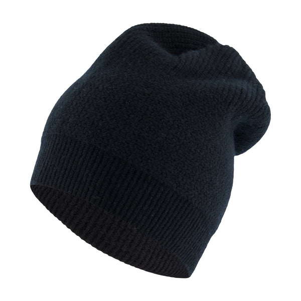 Altesse Cashmere best women's cashmere black beanie hat