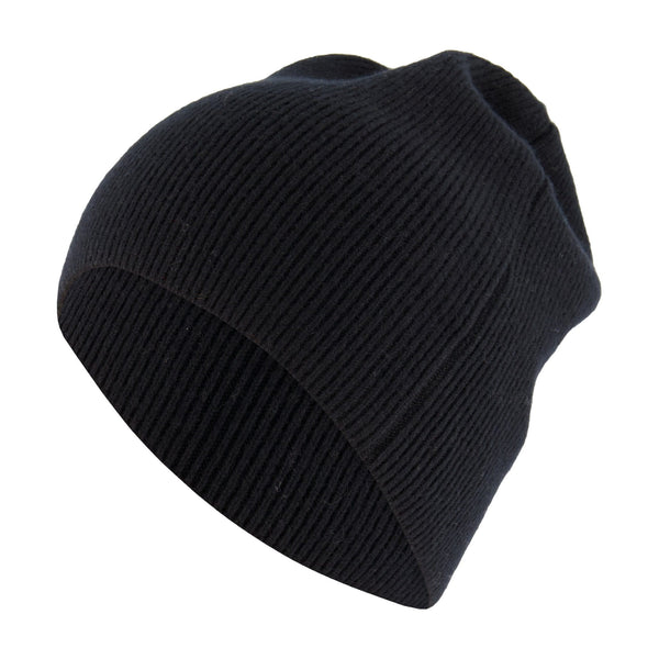 Altesse Cashmere best men's cashmere black beanie hat