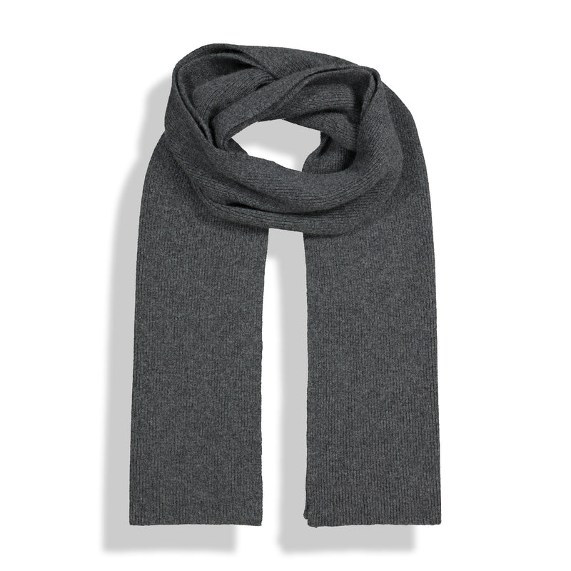 Altesse Cashmere best men's cashmere scarf charcoal grey