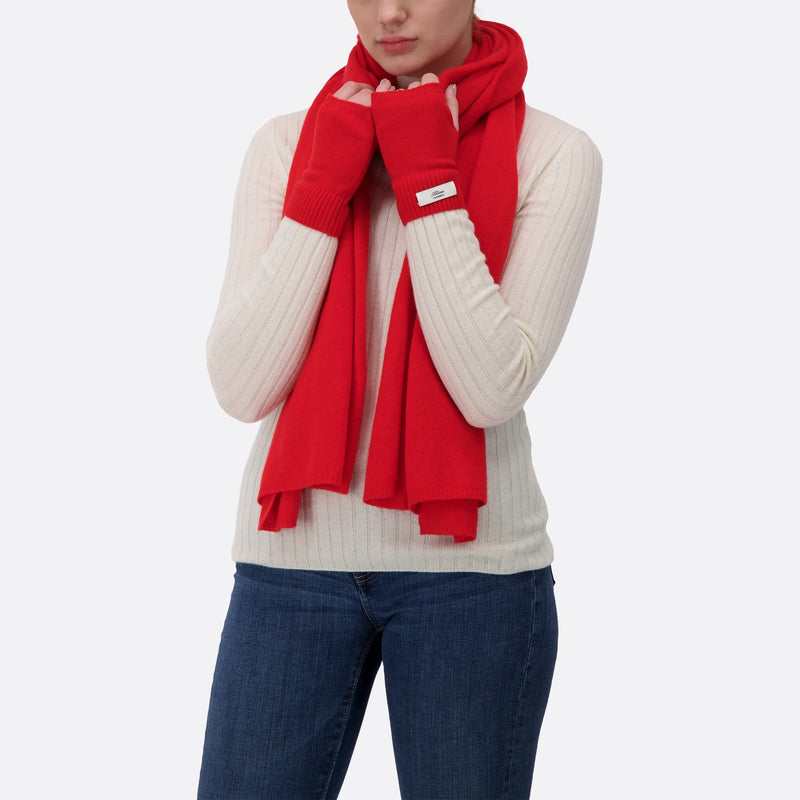 Altesse Cashmere best women's cashmere scarlet red shawl scarf
