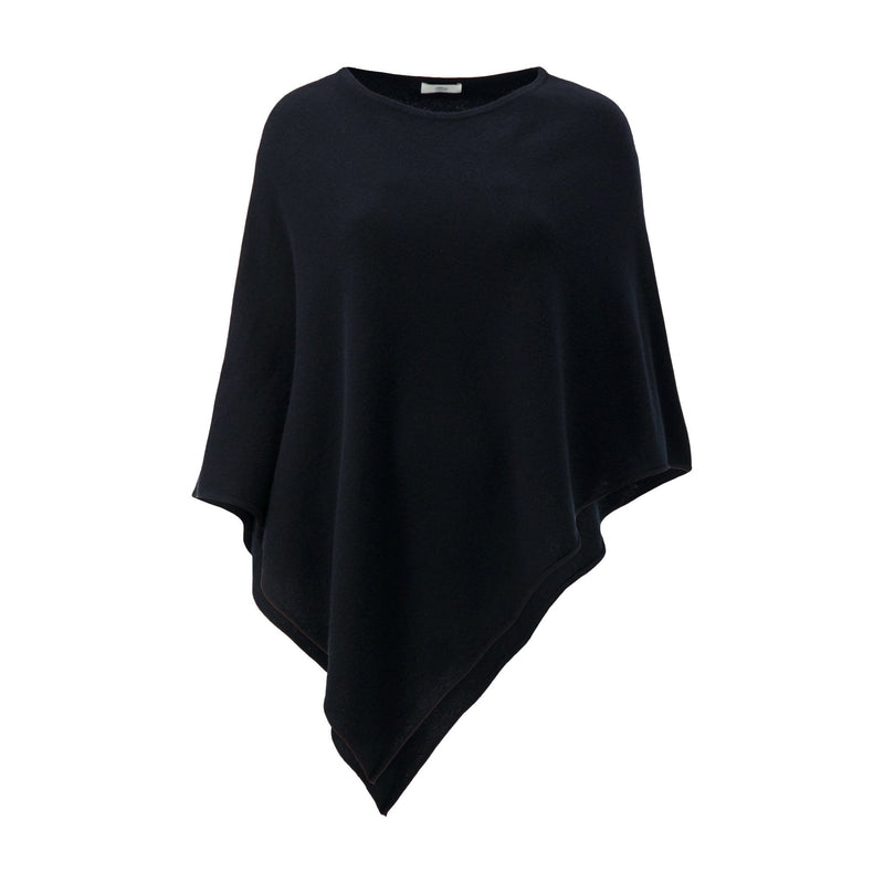 Altesse Cashmere best women's cashmere black poncho shawl