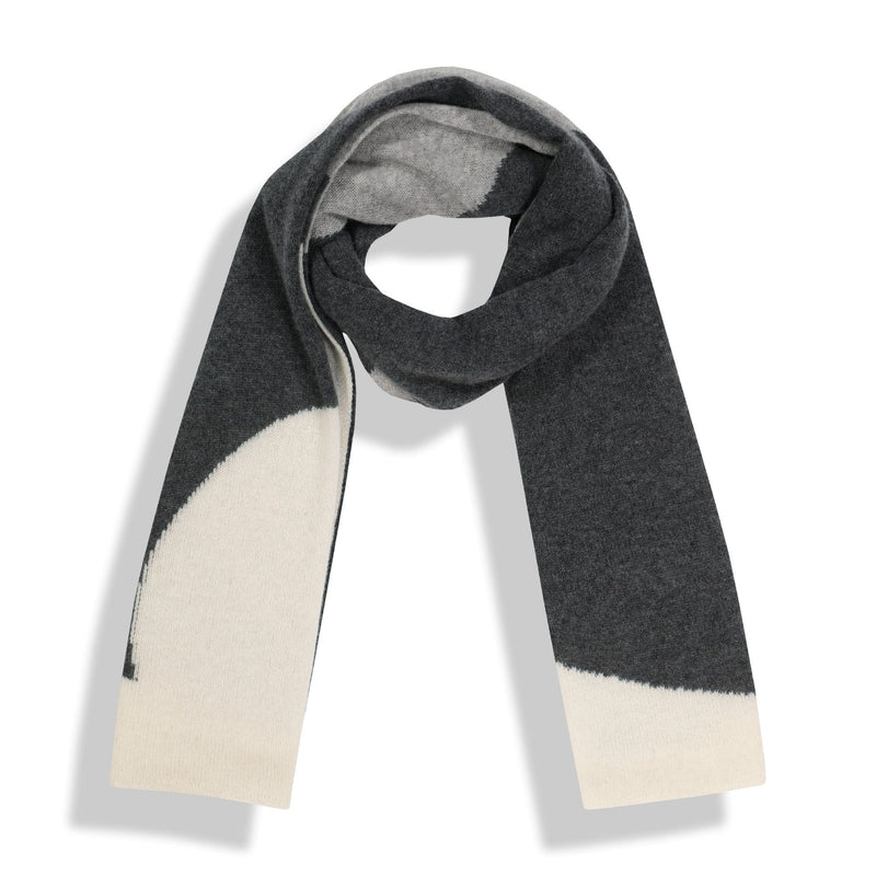 Altesse Cashmere best women's cashmere dark grey multi shawl scarf