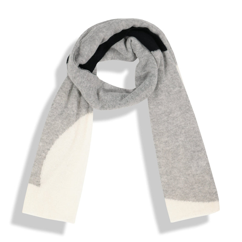Altesse Cashmere best women's cashmere light grey multi shawl scarf